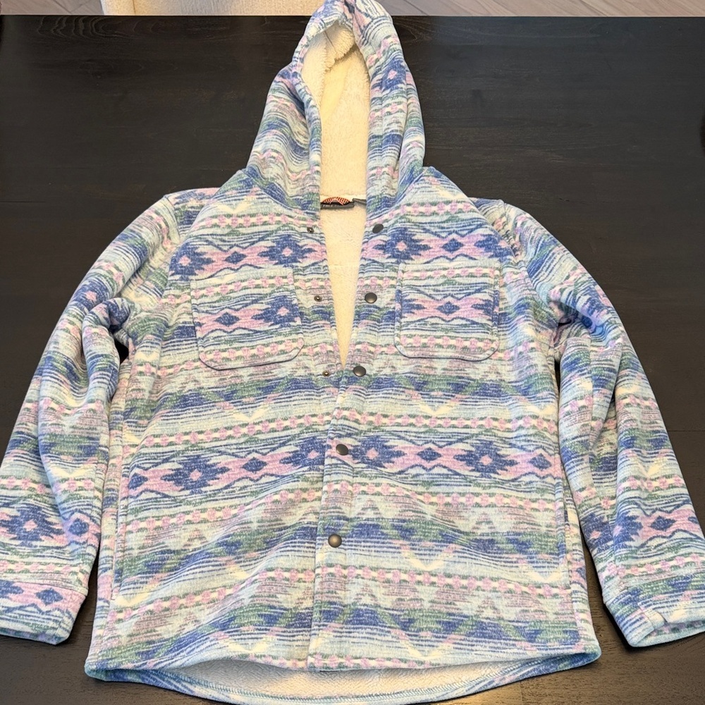 Free Country - Cozy Multicolor Patterned youth size large Hoodie brand new
